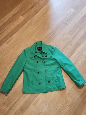 Ben Sherman Bright Green Double-Breasted Pea Coat